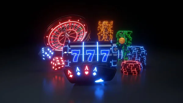 Casino Gioco Azzardo Futuristico Concetto Immagine Stock — Foto Stock