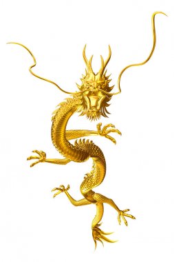 Golden Dragon lucky leader come to you with family and friends. clipart