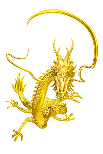 Golden Dragon Lucky Leader kommer till dig med familj och vänner. — Stockfoto