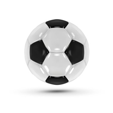 Beyaz arka plan üzerinde siyah ve beyaz topu. Top parlak olmasıdır. Olayları ile top. Futbol. Top vektör. 3d etkisi.