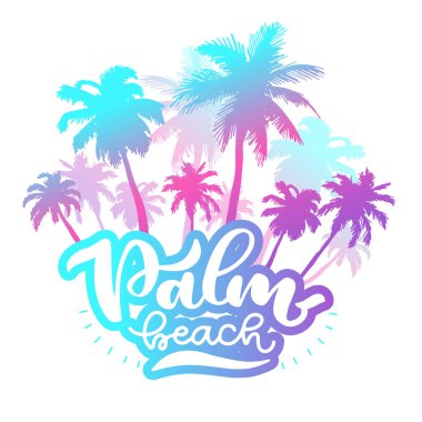 Palm Beach fırça yazı kompozisyon