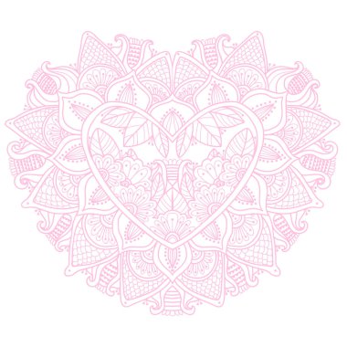 Kanatları ve çiçek deseni ile bir açık kalp ile güzel renklendirme. Doodle boyama tarzında kalp. Çocuklar için anti-stres desen boyama sayfaları. Zentangle boyama kitabı sayfası