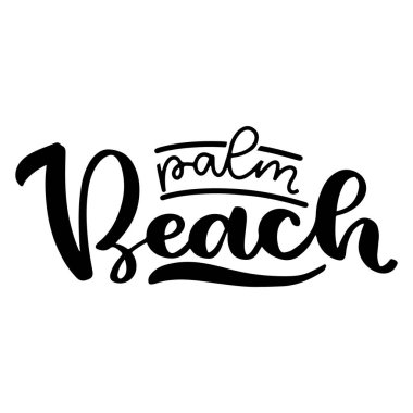 Palm Beach fırça yazı kompozisyon