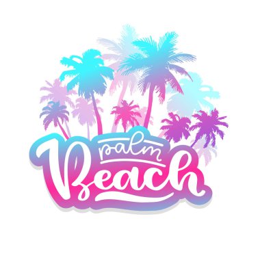 Palm Beach fırça yazı kompozisyon