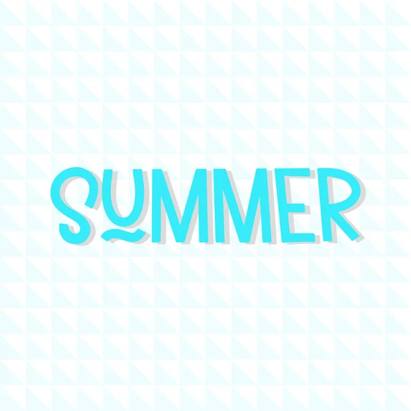 夏天的文字 美丽的文字 题字是手工写的 明信片 T恤衫的设计 — 图库矢量图片