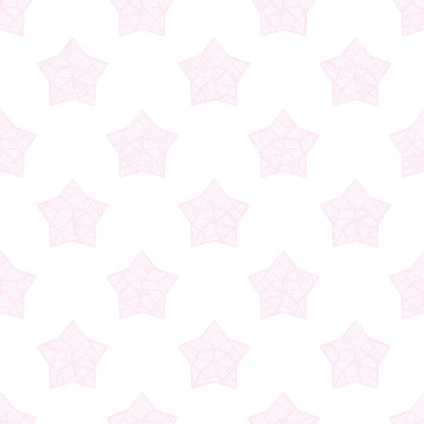Pattern of hand-drawn stars — Stock Vector
