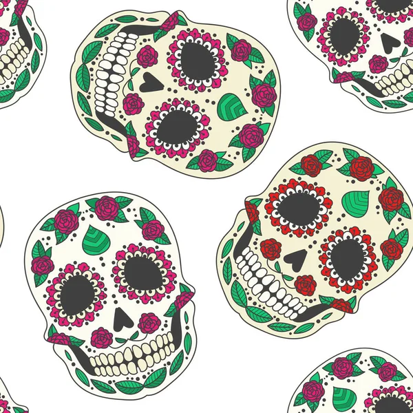 Día de los Muertos, cráneo — Vector de stock