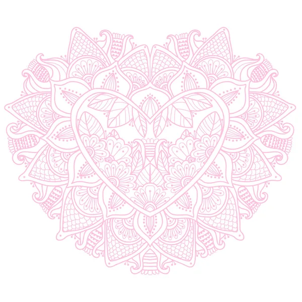 Kanatları ve çiçek deseni ile bir açık kalp ile güzel renklendirme. Doodle boyama tarzında kalp. Çocuklar için anti-stres desen boyama sayfaları. Zentangle boyama kitabı sayfası