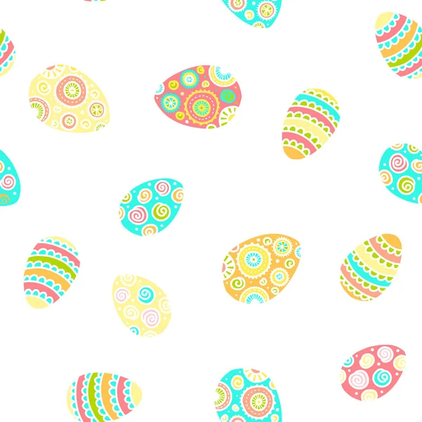 Pattern doodle eggs. — Stock Vector