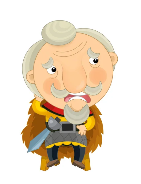 Cartoon Old King Illustration — Stock Photo, Image