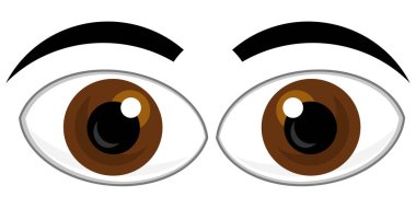 çizgi film gözleri illüstrasyon yakın çekim 