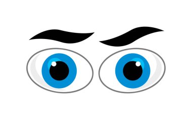 çizgi film gözleri illüstrasyon yakın çekim 