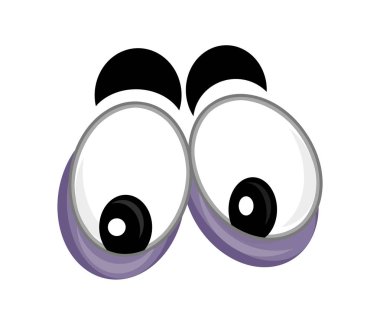 çizgi film gözleri illüstrasyon yakın çekim 