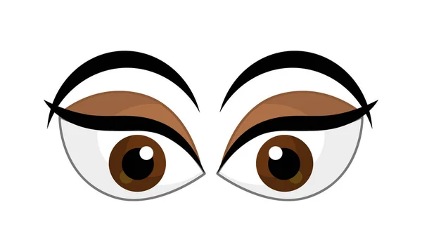 Desenho Animado Olhos Ilustração Close — Fotografia de Stock