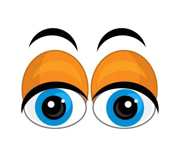 cartoon eyes illustration close up