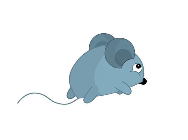 小さな灰色のマウス イラスト — ストック写真