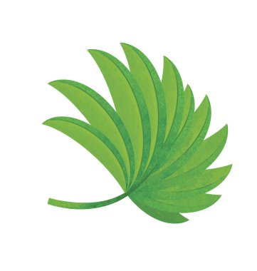 Beyaz arka planda - illüstrasyon çocuklar için yaprak doğa ile çizgi film sahne