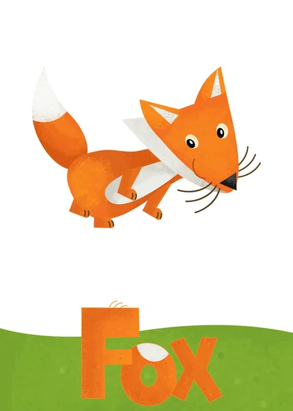 Cartoon animal - wild fox — Stock Photo © agaes8080 #45203177
