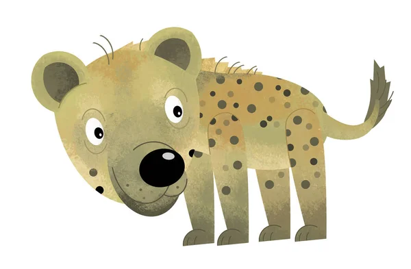 Cartoon scen med hyena på vit bakgrund - illustration för — Stockfoto