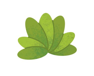 Beyaz arka planda - illüstrasyon çocuklar için yaprak doğa ile çizgi film sahne