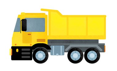 mutlu ve komik kargo kamyon arıyorum ve gülümseyen cartoon - çocuklar için illüstrasyon vektör