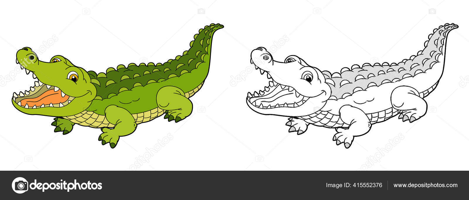 Cartoon Scene Alligator Crocodile Illustration Children Stock Photo by ©agaes8080 415552376 Cartoon Scene Alligator Crocodile Illustration Children Stock Photo by ©agaes8080 415552376
