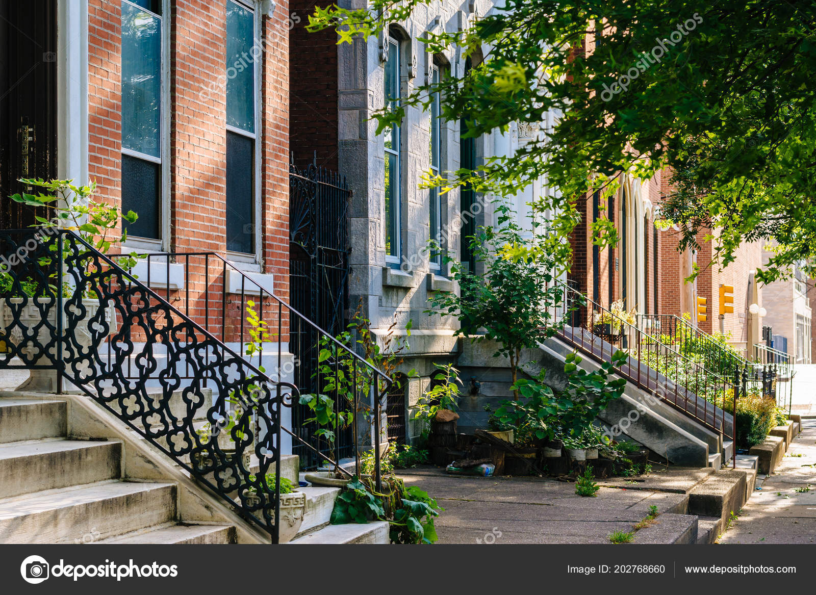 Row Houses Spring Garden Philadelphia Pennsylvania — Stock Photo