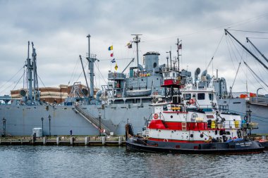 Gemi liman akşamlarınıFells Point'teki, Baltimore, Maryland