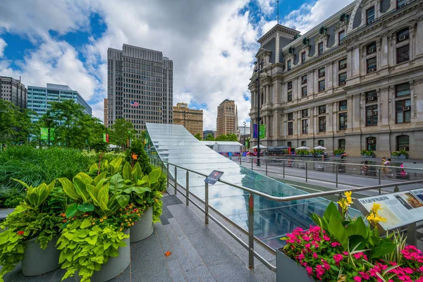 Flores Moderna Entrada Metro Dilworth Park Filadelfia Pennsylvania —  Fotos de Stock