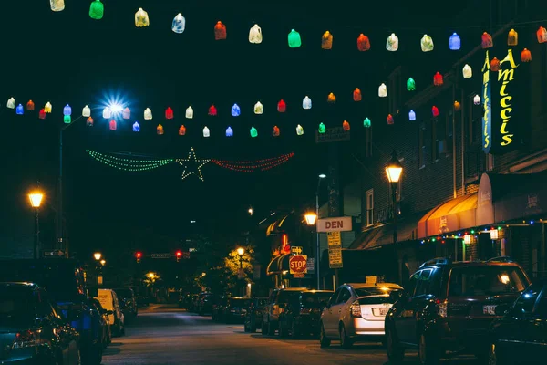 High Street Nocy Little Italy Baltimore Maryland — Zdjęcie stockowe