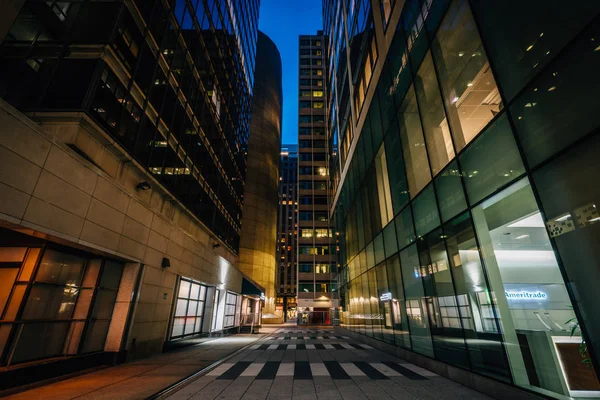 Modern Corridor Night Center City Philadelphia Pennsylvania — Stock Photo, Image