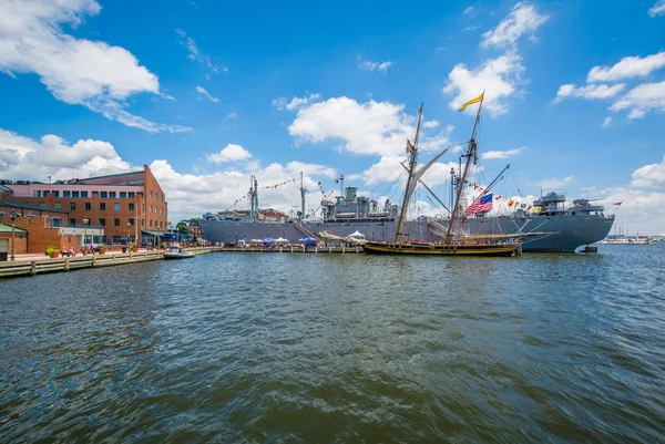 Корабли Гавани Феллс Пойнт Балтимор Мэриленд — стоковое фото