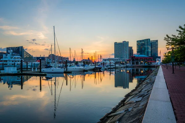 Inner Harbor Sunrise Baltimore Maryland — Stock Photo, Image