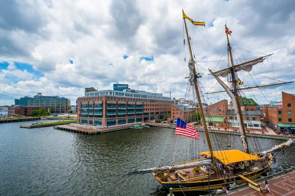 Vista Del Paseo Marítimo Fells Point Baltimore Maryland — Foto de Stock