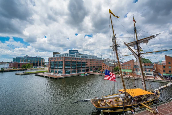 Vista Del Paseo Marítimo Fells Point Baltimore Maryland — Foto de Stock