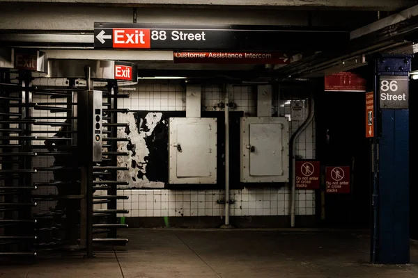 Estação Metrô 88Th Street Manhattan Nova York — Fotografia de Stock