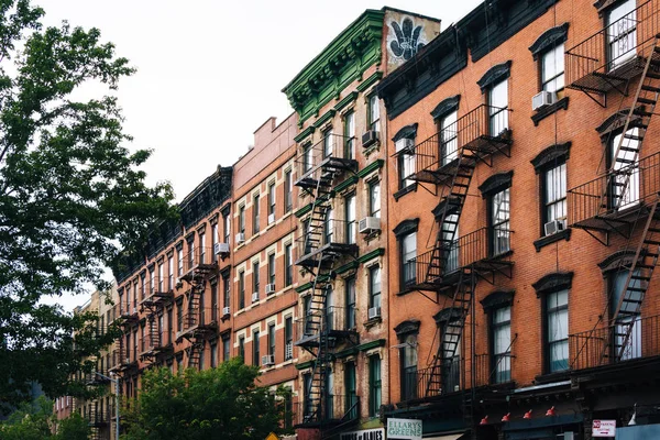 Edificios Residenciales Ladrillo Greenwich Village Manhattan Nueva York — Foto de Stock