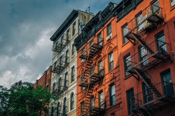 Edificios Residenciales Ladrillo Greenwich Village Manhattan Nueva York — Foto de Stock