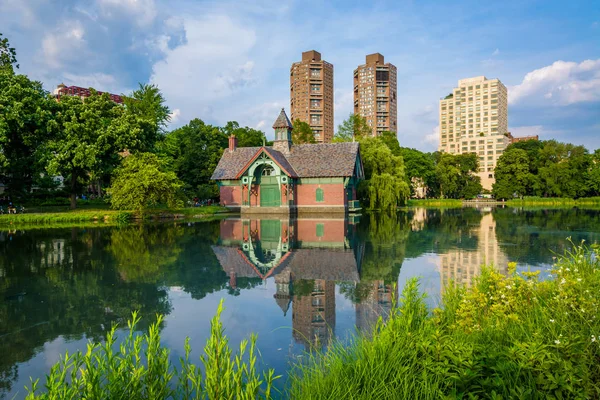 Harlem Meer Central Park Manhattan New York City — Stock Photo, Image