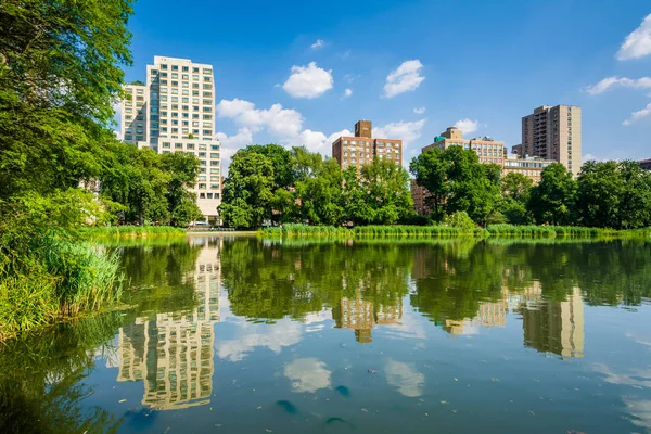 Harlem Meer Central Park Manhattan New York City — Stock Photo, Image