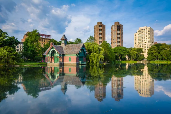 Harlem Meer Central Park Manhattan New York City — Stock Photo, Image