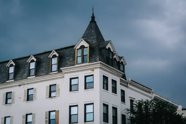 Edifício Histórico Avenida Wisconsin Georgetown Washington — Fotografia de Stock