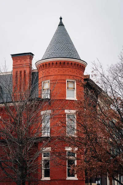 Red Brick House Capitol Hill Washington — Stock Photo, Image