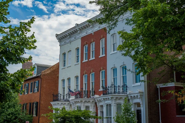 Casas Adosadas Georgetown Washington — Foto de Stock