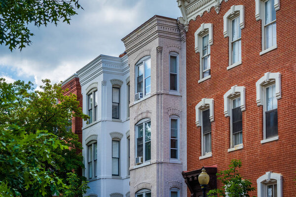 Row houses in Georgetown, Washington, DC.