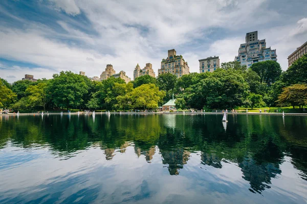 Das Wintergarten Wasser Central Park Manhattan New York City — Stockfoto