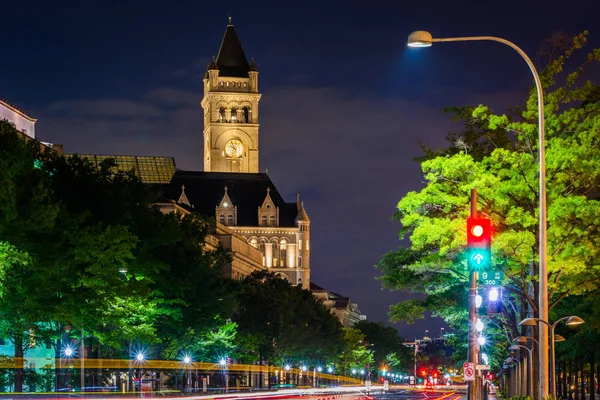 Почтовая Башня Пенсильвания Авеню Ночью Вашингтон Округ Колумбия — стоковое фото