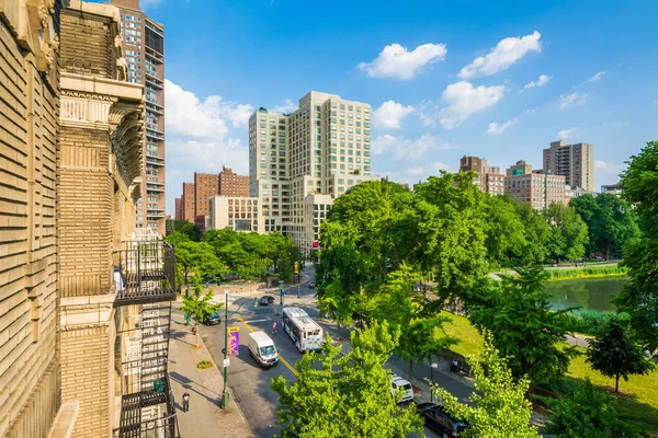 Visa 110Th Street Och Central Park Harlem Manhattan New York — Stockfoto