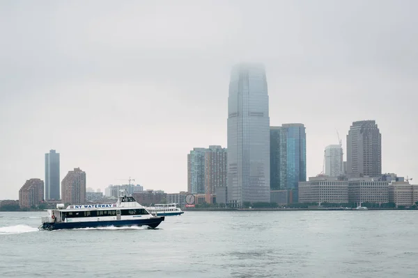 Vue Jersey City Depuis Battery Park Manhattan New York — Photo