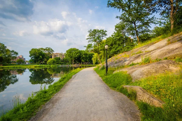 Geçit Harlem Meer Central Park Manhattan New York Şehir Boyunca — Stok fotoğraf